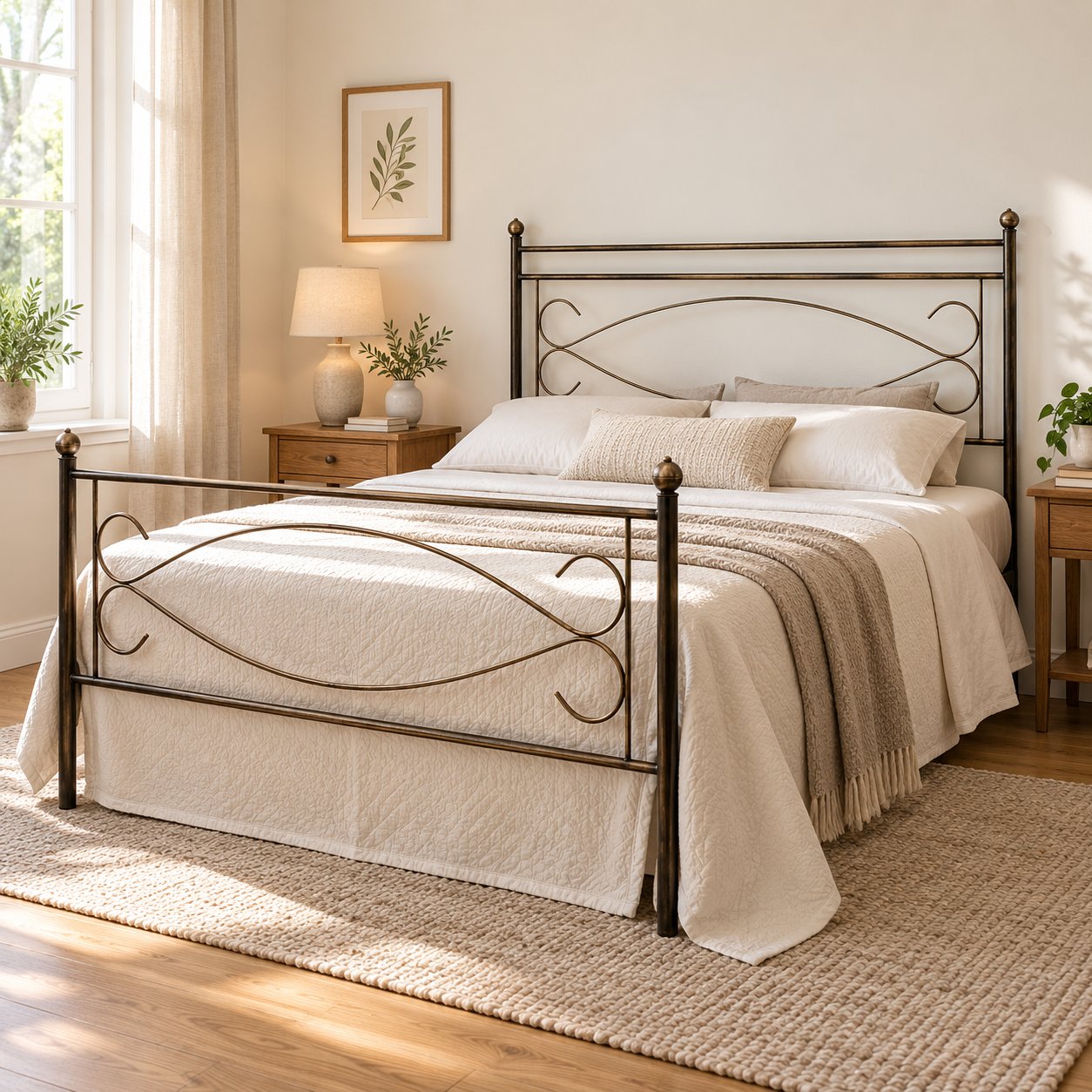 Letto matrimoniale in Ferro Battuto Spark - Bronzo anticato