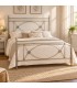 Letto francese in ferro battuto Rossana - Bronzo