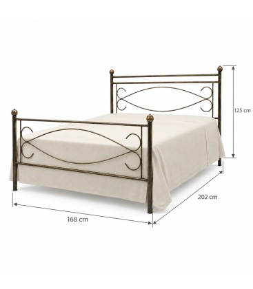 Letto matrimoniale in Ferro Battuto Spark - Bronzo anticato