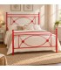 Letto francese in ferro battuto Rossana - Rosso