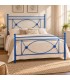 Letto francese in ferro battuto Rossana - Blu