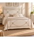 Letto francese in ferro battuto Rossana - Tortora Shabby Chic