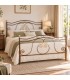 Letto francese in Ferro Battuto Barocco - Oro ducato