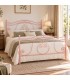 Letto francese in Ferro Battuto Barocco - Rosa Shabby Chic