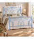 Letto francese in Ferro Battuto Ester - Azzurro