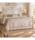 Letto francese in Ferro Battuto Ester - Tortora Shabby Chic