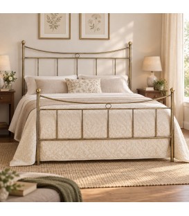 Letto francese in Ferro Battuto Erika - Bronzo anticato