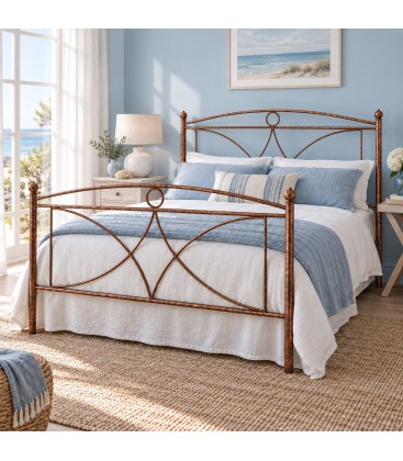 Letto francese in ferro battuto Sissy - Oro ducato