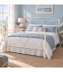Letto francese in ferro battuto Sissy - Bianco oro