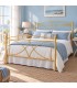 Letto francese in ferro battuto Sissy - Oro