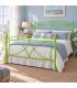 Letto francese in ferro battuto Sissy - Verde