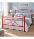 Letto francese in ferro battuto Sissy - Rosso