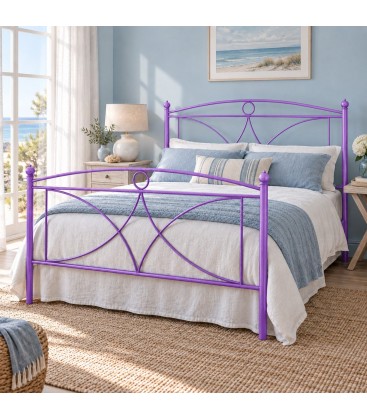 Letto francese in ferro battuto Sissy - Glicine