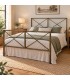 Letto matrimoniale moderno in ferro Focus - Bronzo anticato