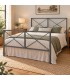 Letto matrimoniale moderno in ferro Focus - Grigio Siderale
