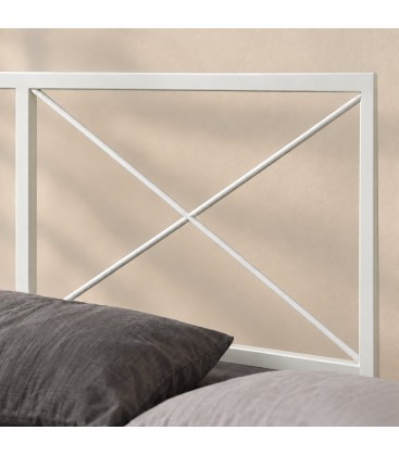 Letto francese moderno in ferro Focus - Bianco opaco