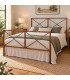 Letto francese moderno in ferro Focus - Oro ducato