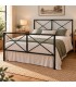 Letto francese moderno in ferro Focus - Nero lucido