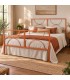 Letto matrimoniale in ferro Koris - Arancio Rame