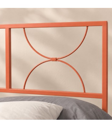 Letto matrimoniale in ferro Koris - Arancio Rame