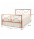 Letto matrimoniale in ferro Koris - Arancio Rame