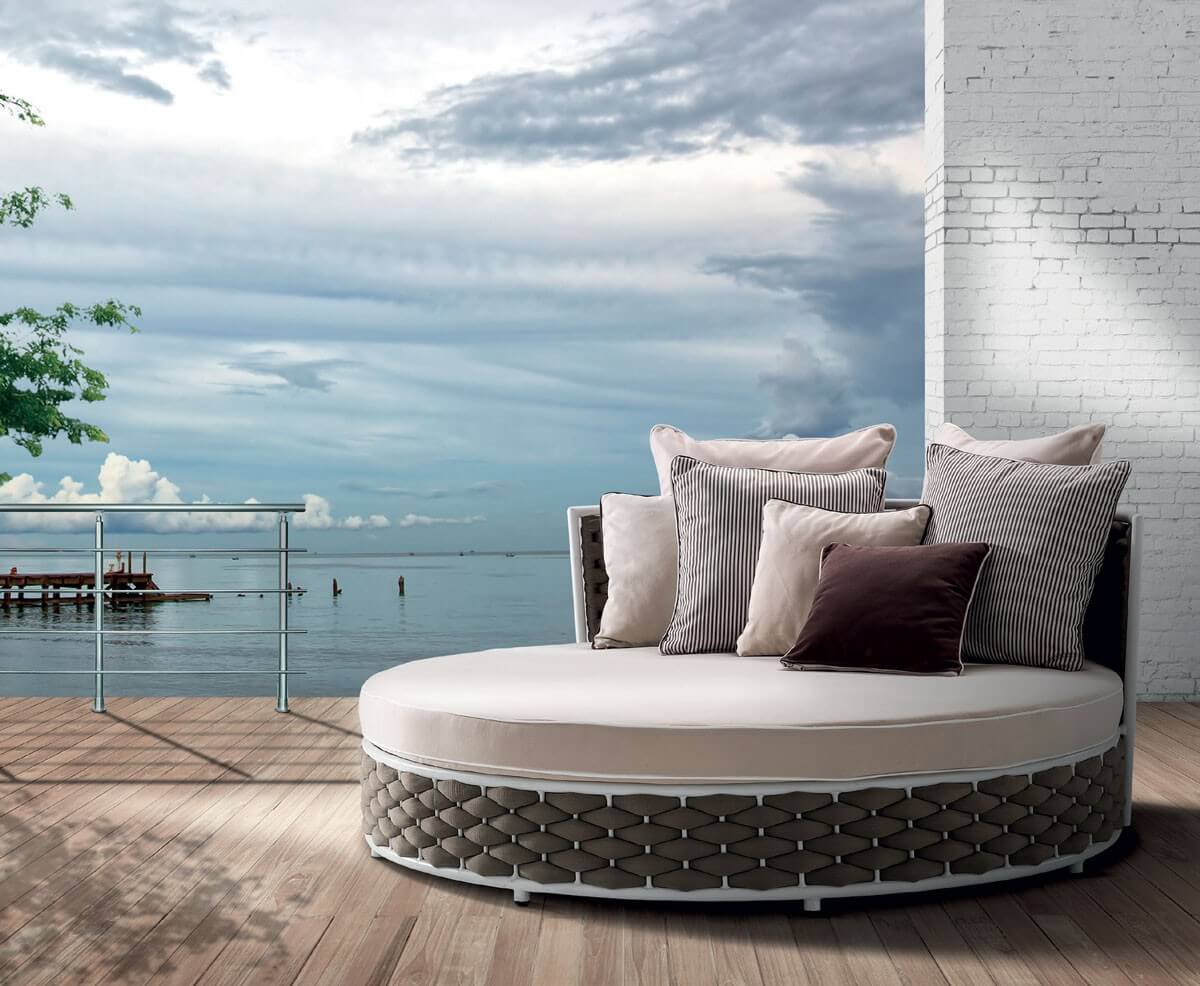 Lettino DayBed Manhattan per esterno in alluminio