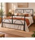 Letto matrimoniale in ferro Koris - Nero opaco