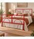 Letto matrimoniale in ferro Koris - Rosso