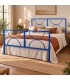 Letto matrimoniale in ferro Koris - Blu