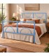 Letto matrimoniale in ferro Koris - Azzurro