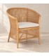 Poltrona Adelfa in rattan con cuscino sfoderabile ambientato