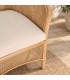 Poltrona Adelfa in rattan con cuscino sfoderabile seconda ambientazione con arredi