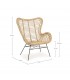 Poltrona Casilda con struttura in rattan disegno tecnico con misure