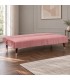 Divano letto 3 posti Alma rosa effetto velluto ambientazione con arredi