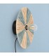 Lampada applique Kanda natural azzurro con attacco E27 ambientato