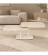 Tavolino allungabile Joosef ivory con piano in gres porcellanato