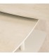 Tavolino allungabile Joosef ivory con piano in gres porcellanato