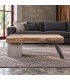 Tavolino Manchester con piano in legno di mango