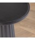Tavolino Orissa nero Ø46 con struttura in legno di mango