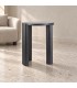 Tavolino Orissa nero Ø50 con struttura in legno di mango