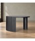 Tavolino Orissa nero Ø80 con struttura in legno di mango