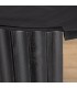 Tavolino Orissa nero Ø80 con struttura in legno di mango