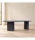 Tavolino Orissa nero con struttura in legno di mango