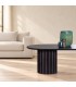 Tavolino Orissa nero con struttura in legno di mango