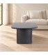 Tavolino Orissa nero con struttura in legno di mango
