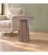 Tavolino Orissa naturale Ø46 con struttura in legno di mango