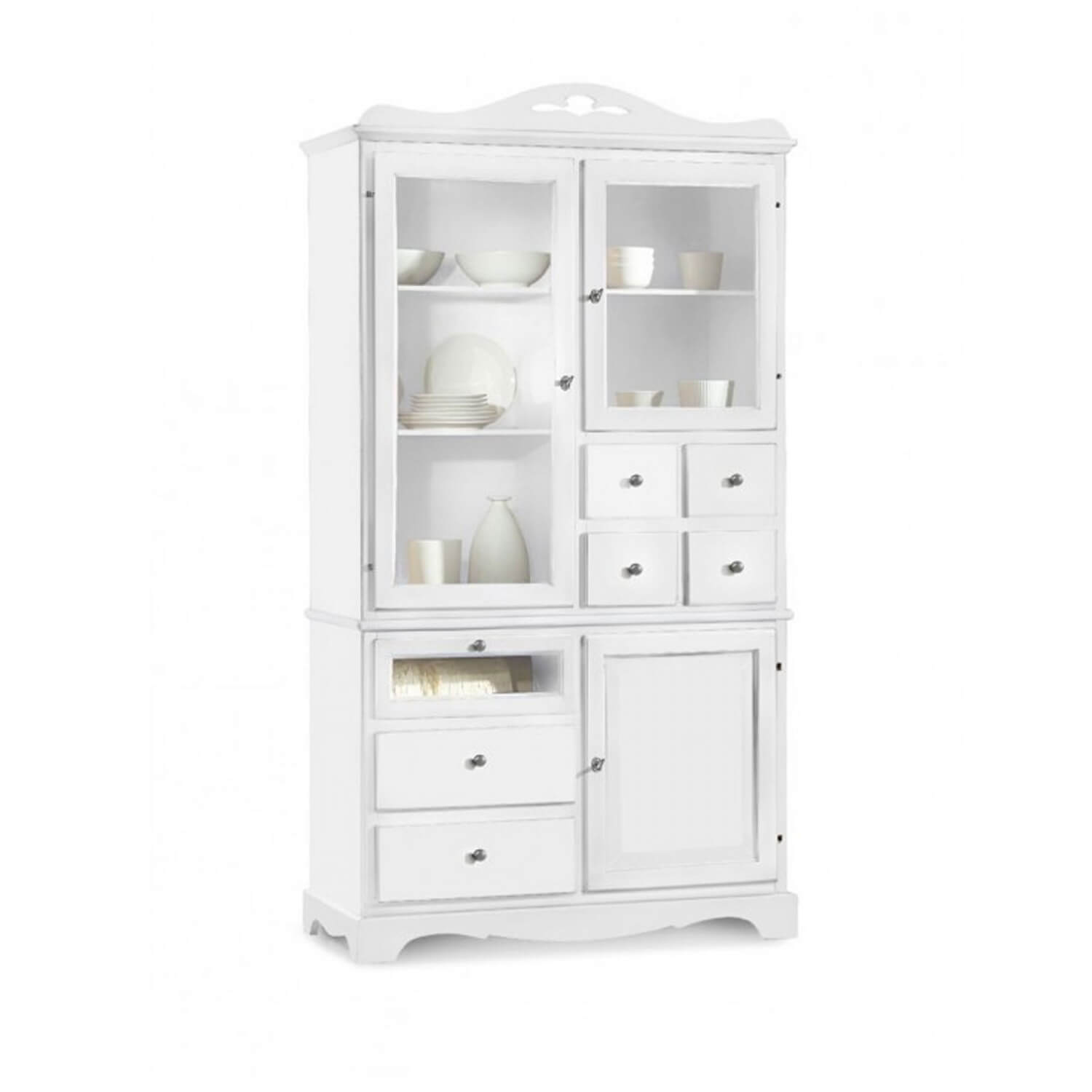 Dispensa alta in legno da cucina