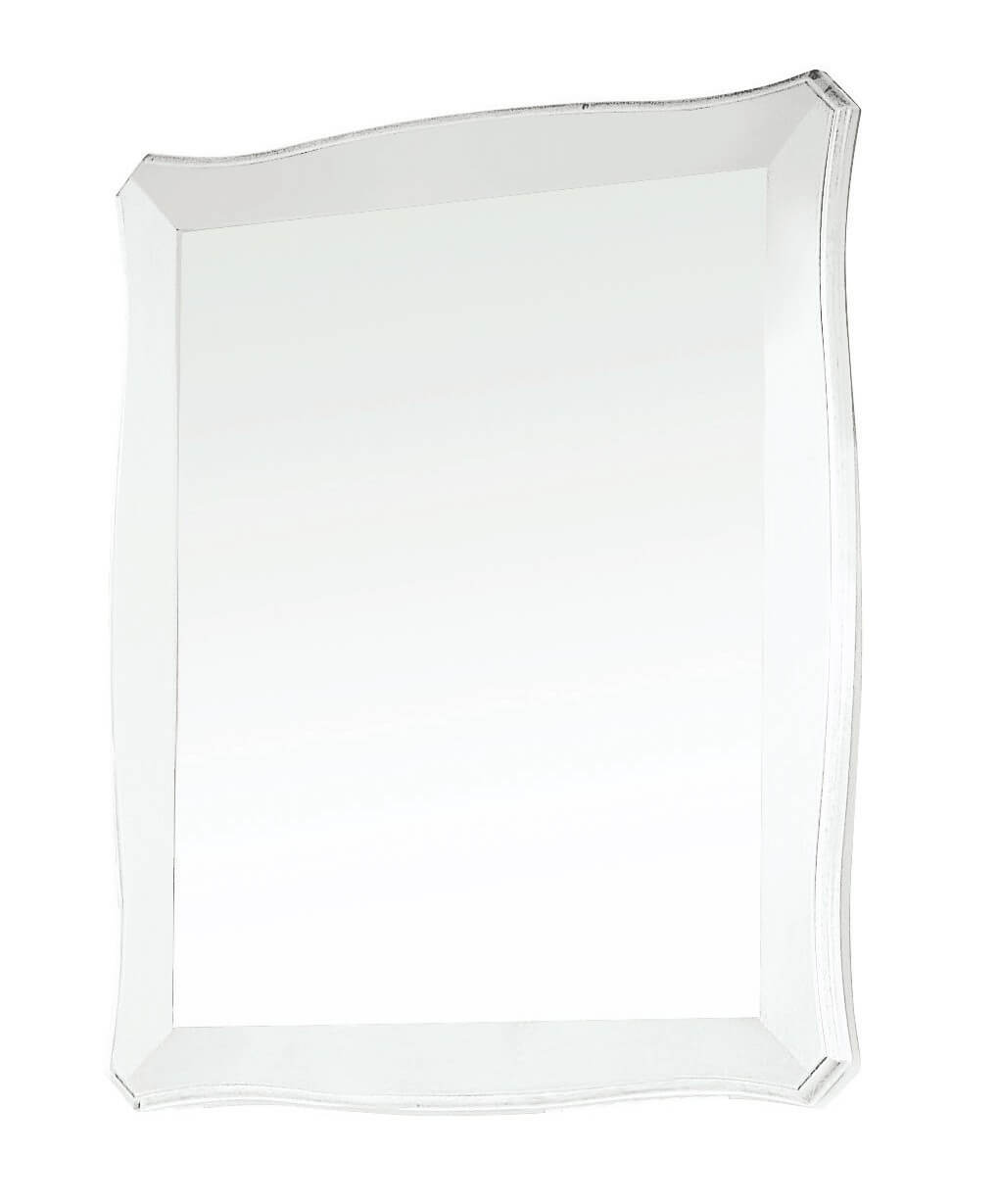 Specchio con cornice in legno sagomata