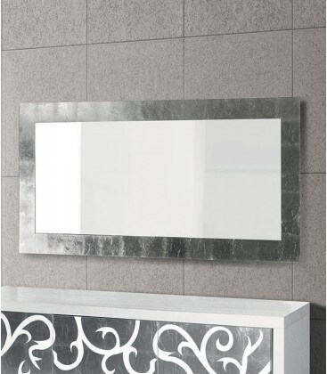 Specchio da parete moderno foglia argento