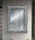 Specchio con cornice ondulata argento effetto mosaico